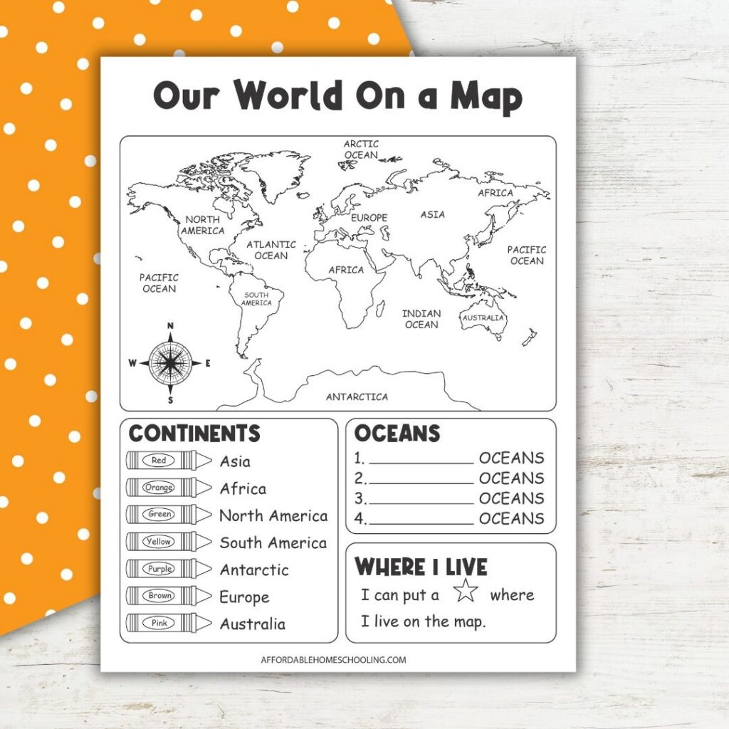 World Map World Map Quiz Test And Map Worksheet 7 Continents And 5 Oceans Made By Teachers