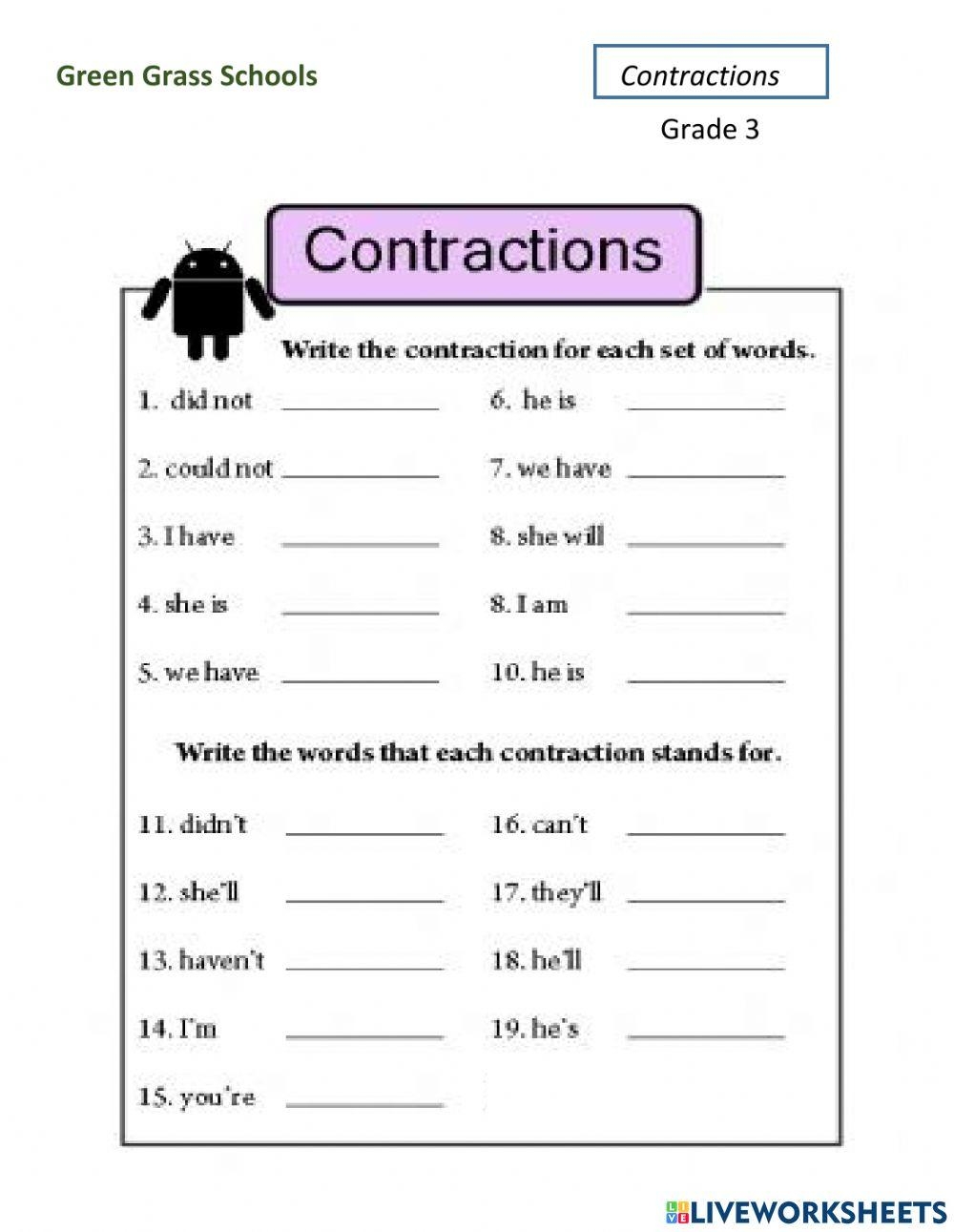 Free Contraction Worksheet 3rd Grade Download Free Contraction Worksheet 3rd Grade Png Images Free Worksheets On Clipart Library Free Contraction Worksheet 3rd Grade Download Free Contraction Worksheet 3rd Grade Png Images Free Worksheets On Clipart Library