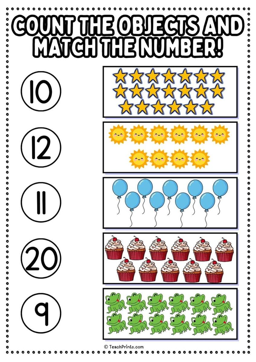 Free Counting Objects Worksheets Teach Prints