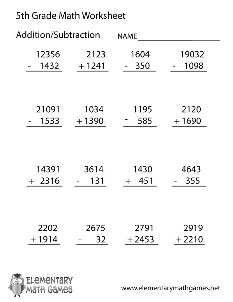 Free 5th Grade Math Worksheets Printable W Answers Mashup Math