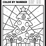 Free Printable Christmas Color By Number Worksheet Pjs And Paint