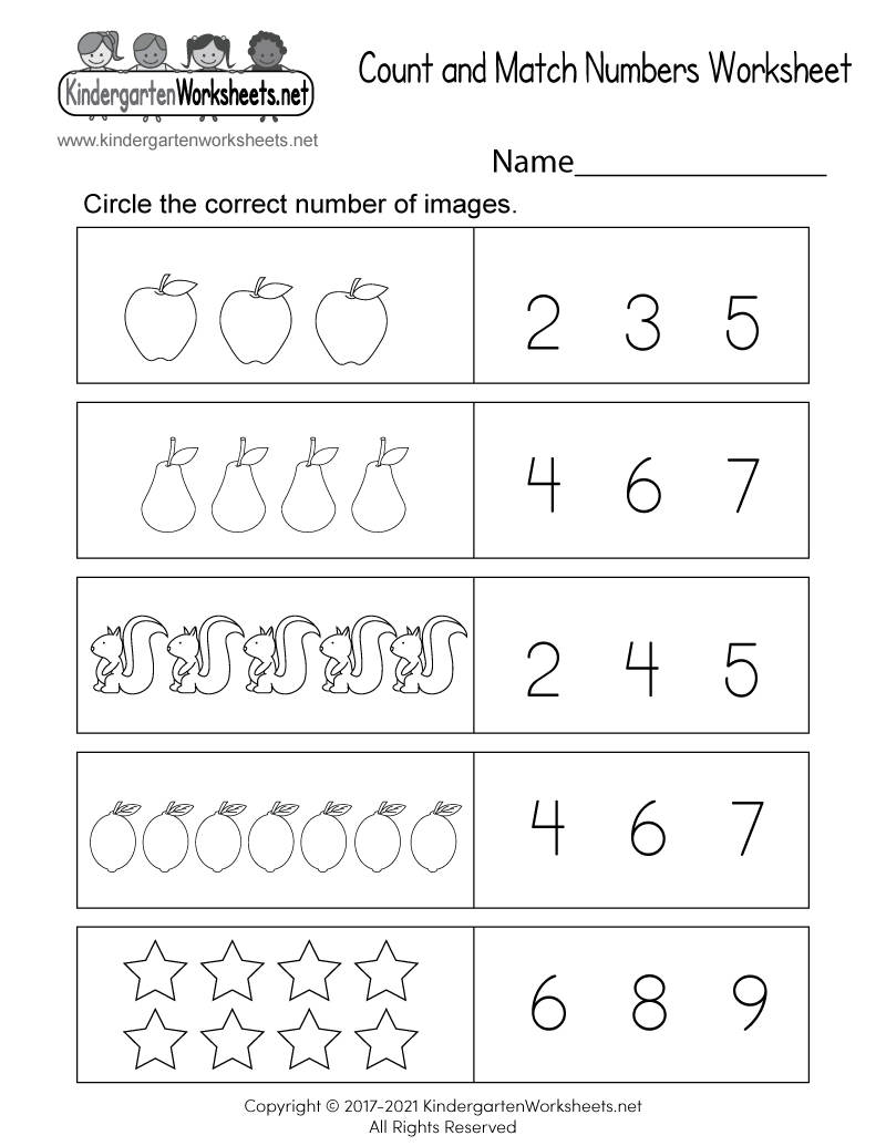 Free Printable Counting Numbers Worksheet Spring Math Kindergarten And Preschool