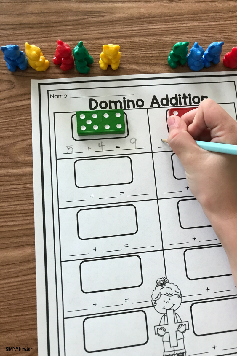 Domino Addition Worksheets Simple Living Creative Learning