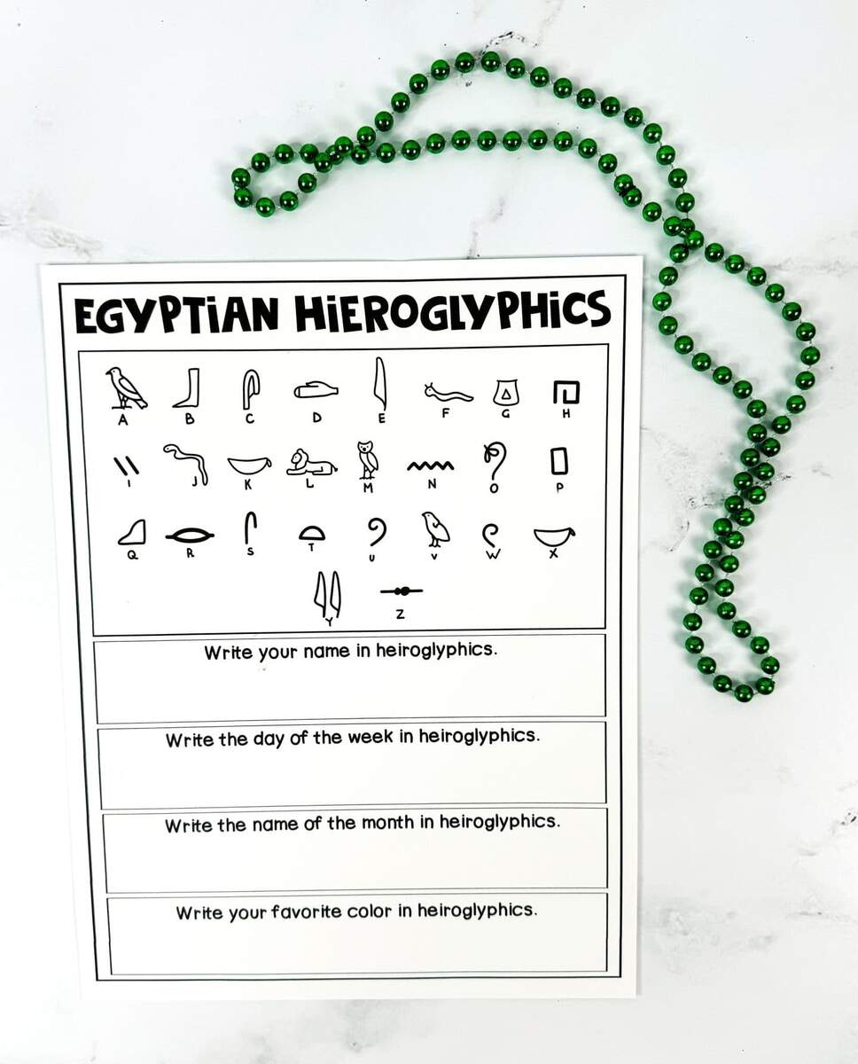 Free Printable Hieroglyphics Worksheets For Kids Free Printable Hieroglyphics Worksheets For Kids