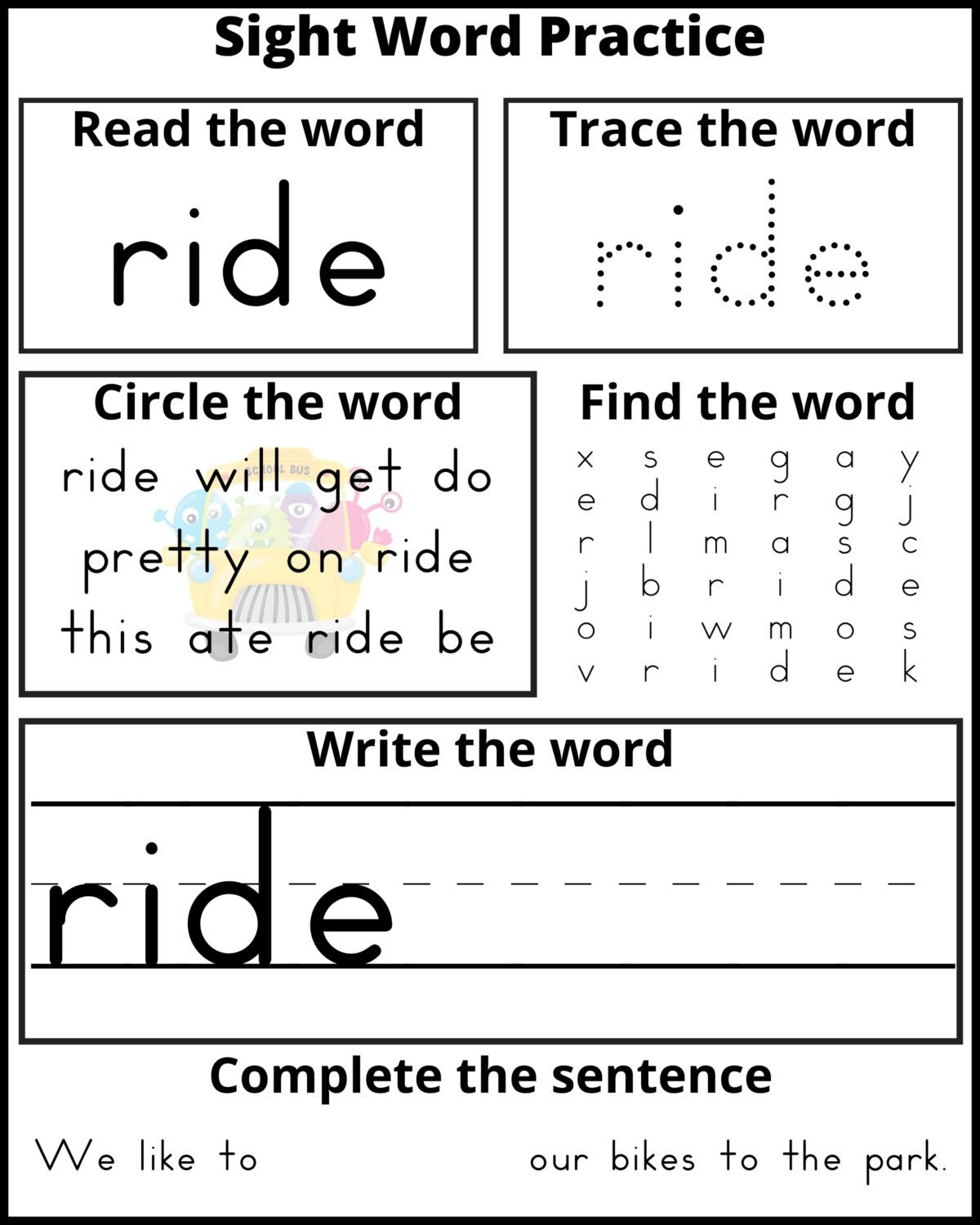 Free Printable Kindergarten Sight Word Practice Sheets Frugal Mom Eh Color By Sight Word Worksheet Free Printable Digital PDF