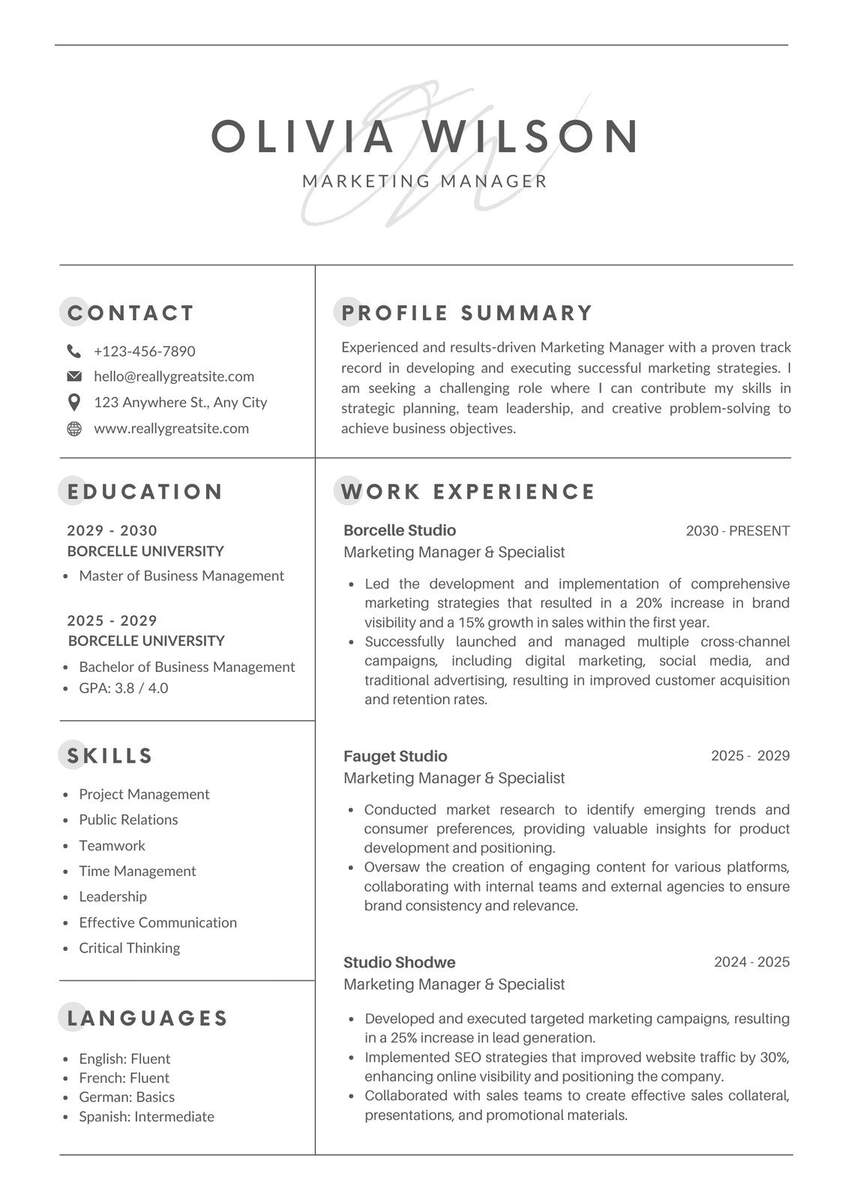 Free Printable Resume Templates You Can Customize Canva