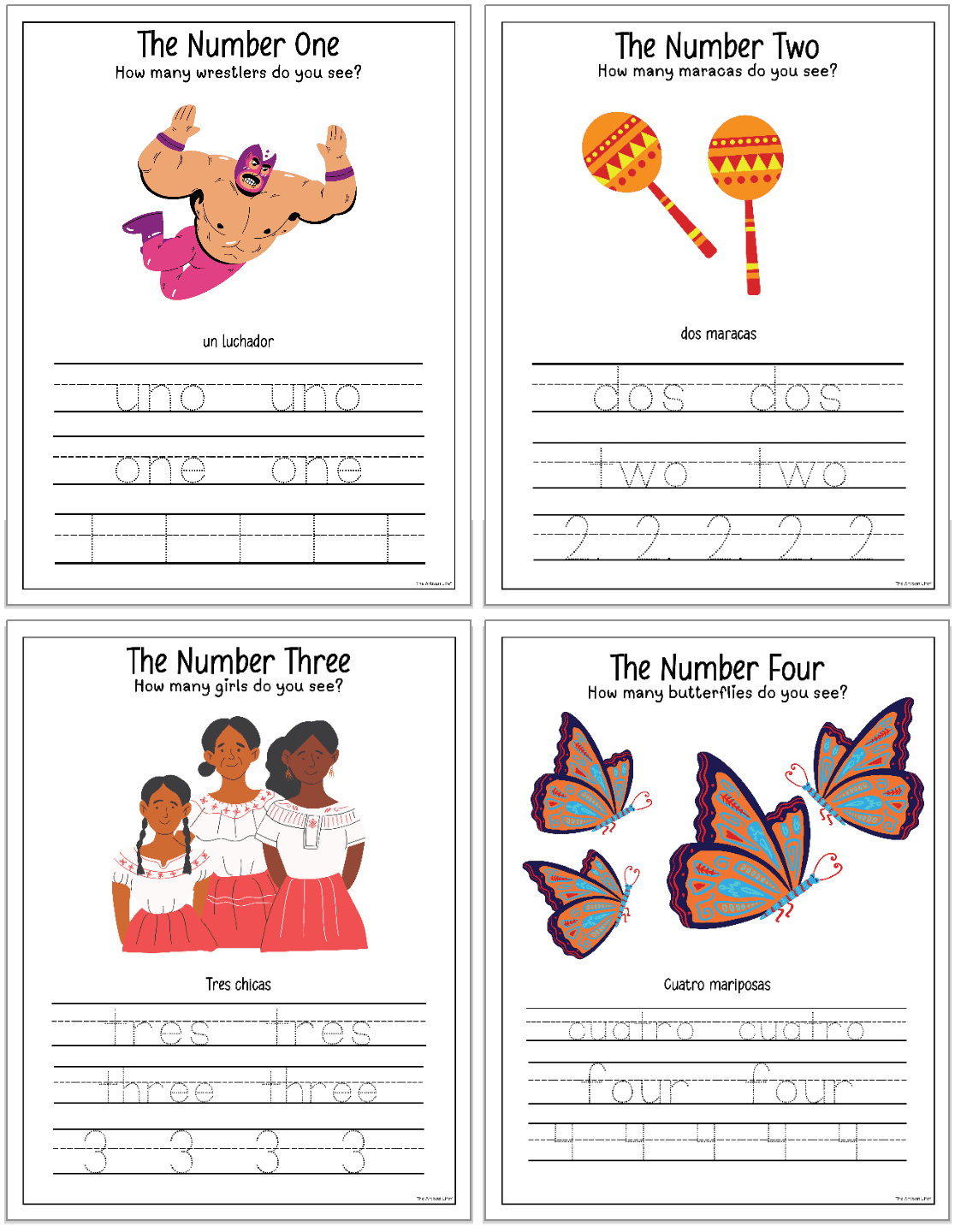 Free Printable Spanish Number Tracing Worksheets The Artisan Life Free Printable Spanish Number Tracing Worksheets The Artisan Life