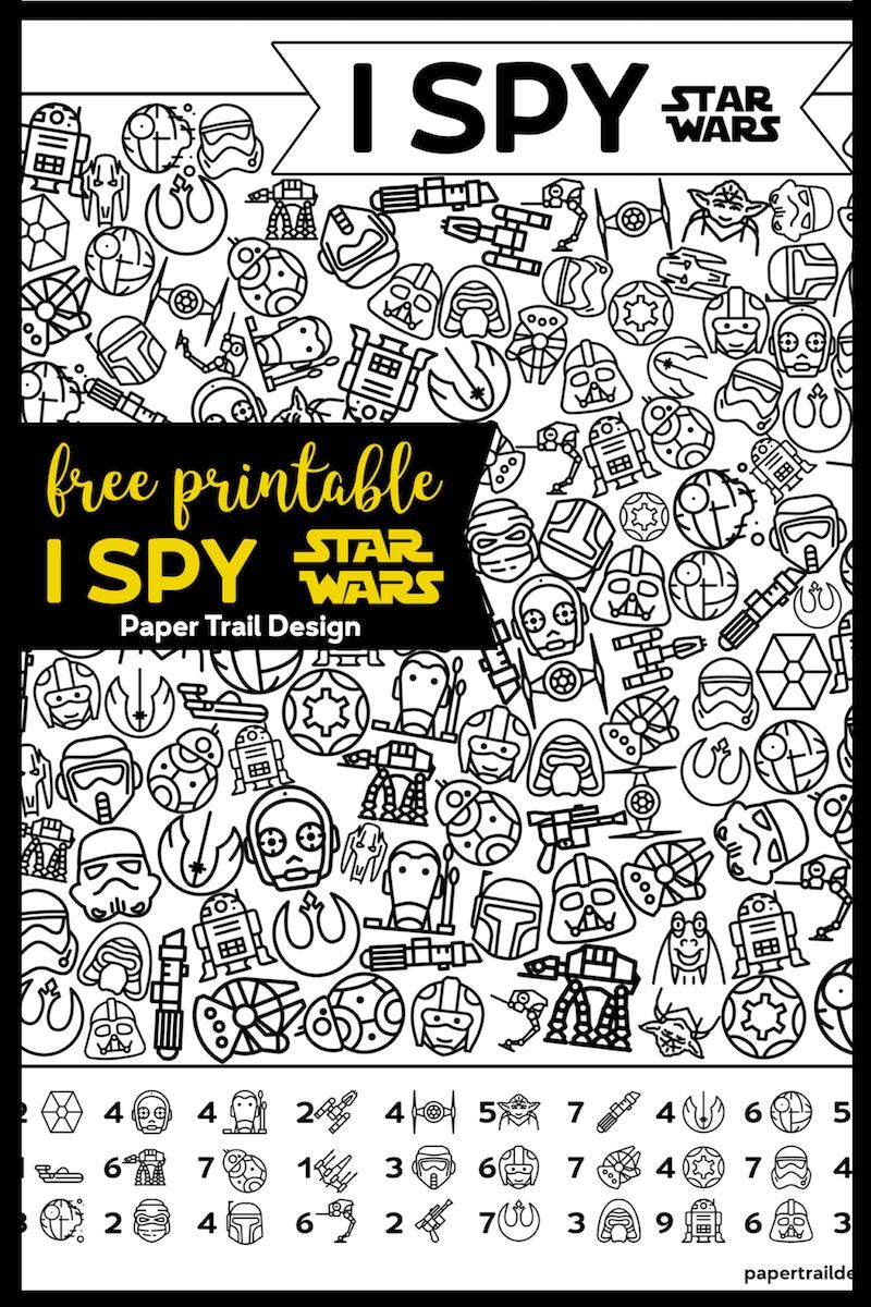 Free Printable Star Wars I Spy Party Game Paper Trail Design Free Printable Star Wars I Spy Party Game Paper Trail Design