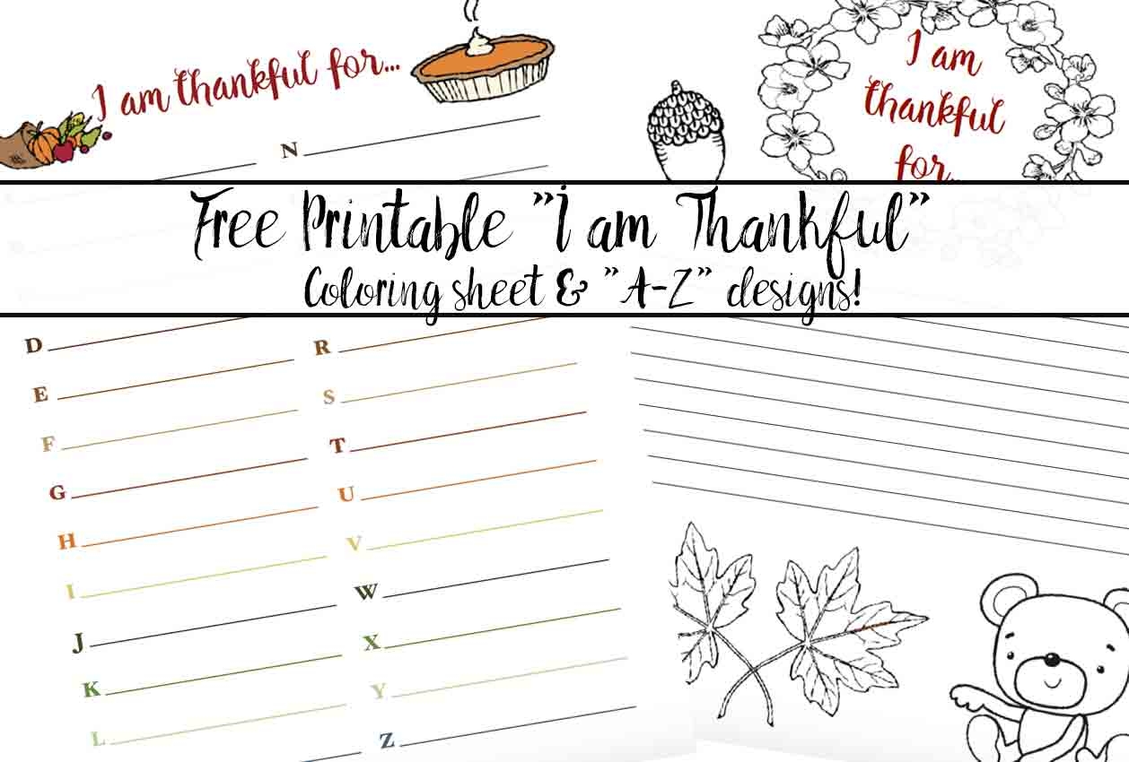 Free Printable Thankful For Worksheet 2 Designs Thanksgiving Printables For Kids Natural Beach Living