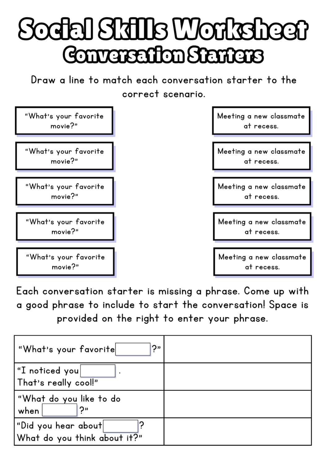 10 Free Printable Social Stories For Kids