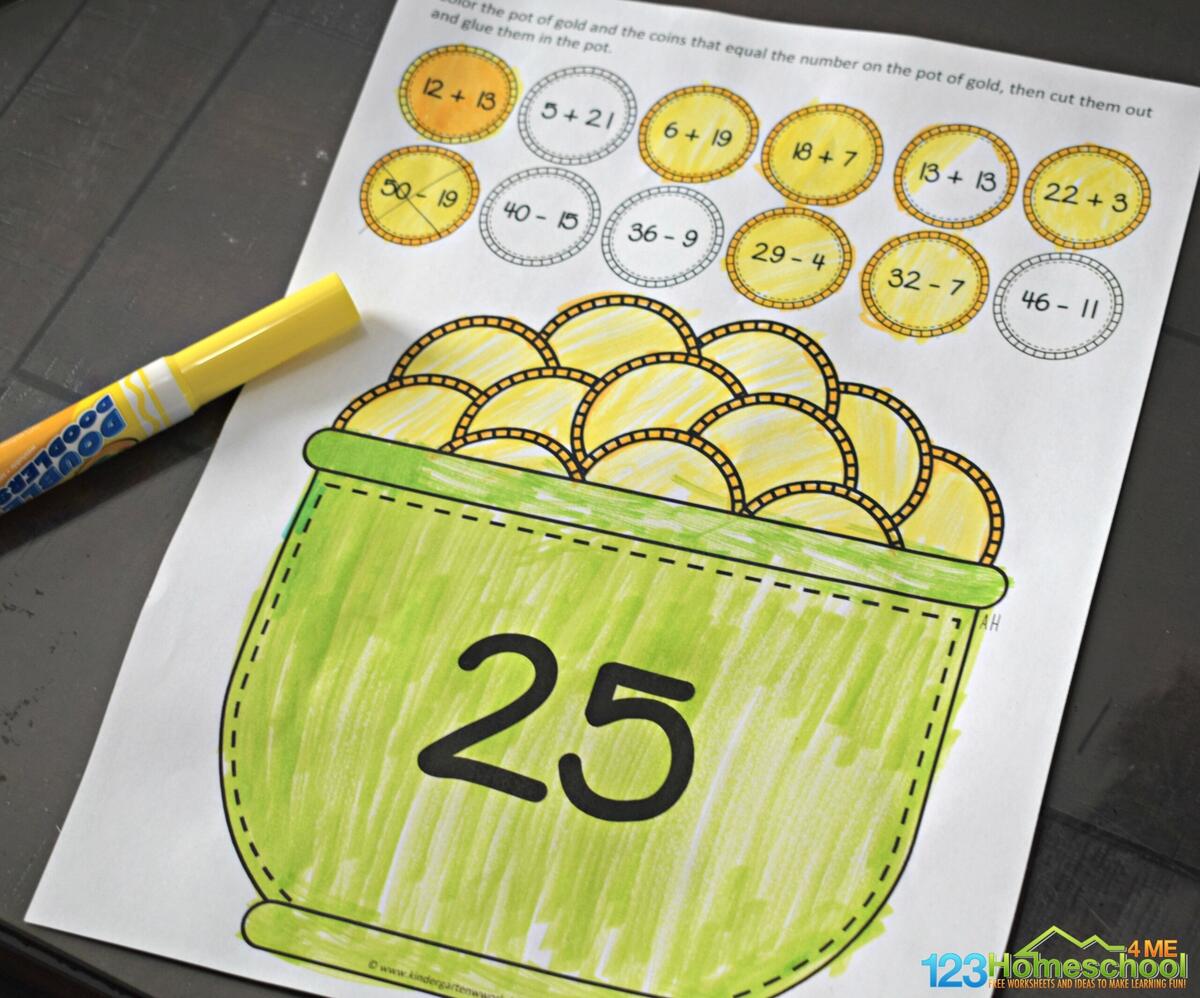 Pot Of Gold Coloring Sheet Turtle Diary