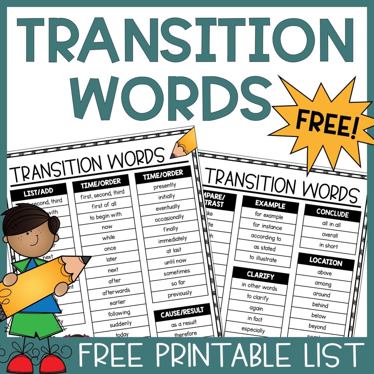 Transition Words And Phrases Useful List With Example Sentences ESL Forums