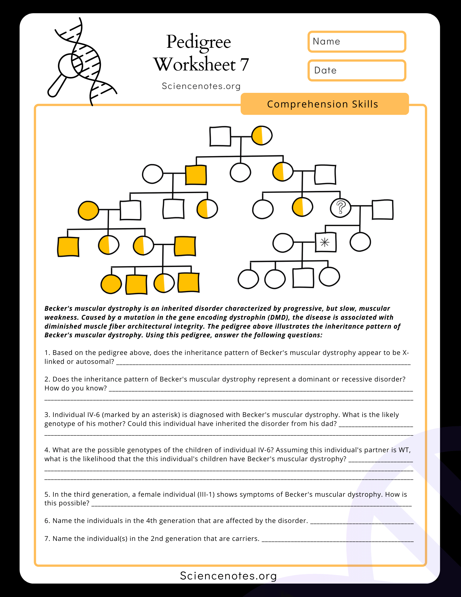Genetics Worksheets And Printables Genetics Worksheets And Printables