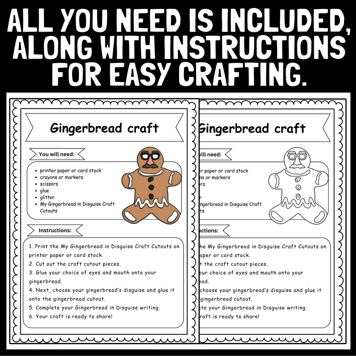 Gingerbread Man Craft Gingerbread Activities Gingerbread Writing Made By Teachers