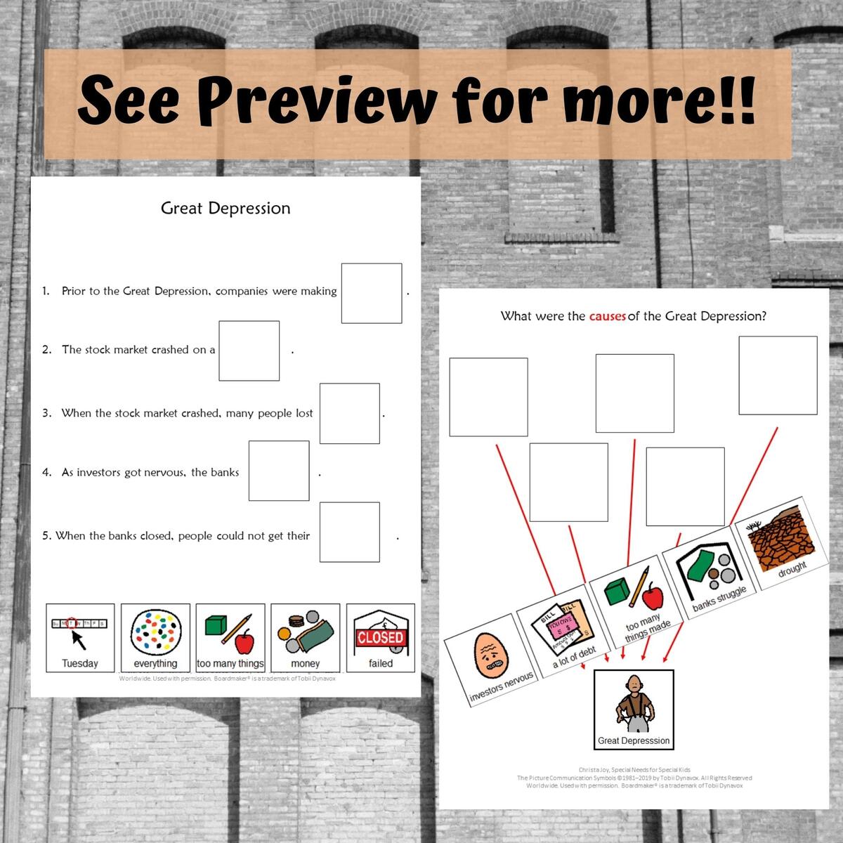 Great Depression Unit For Special Education PRINT And DIGITAL Special Needs For Special Kids Great Depression Unit For Special Education PRINT And DIGITAL Special Needs For Special Kids
