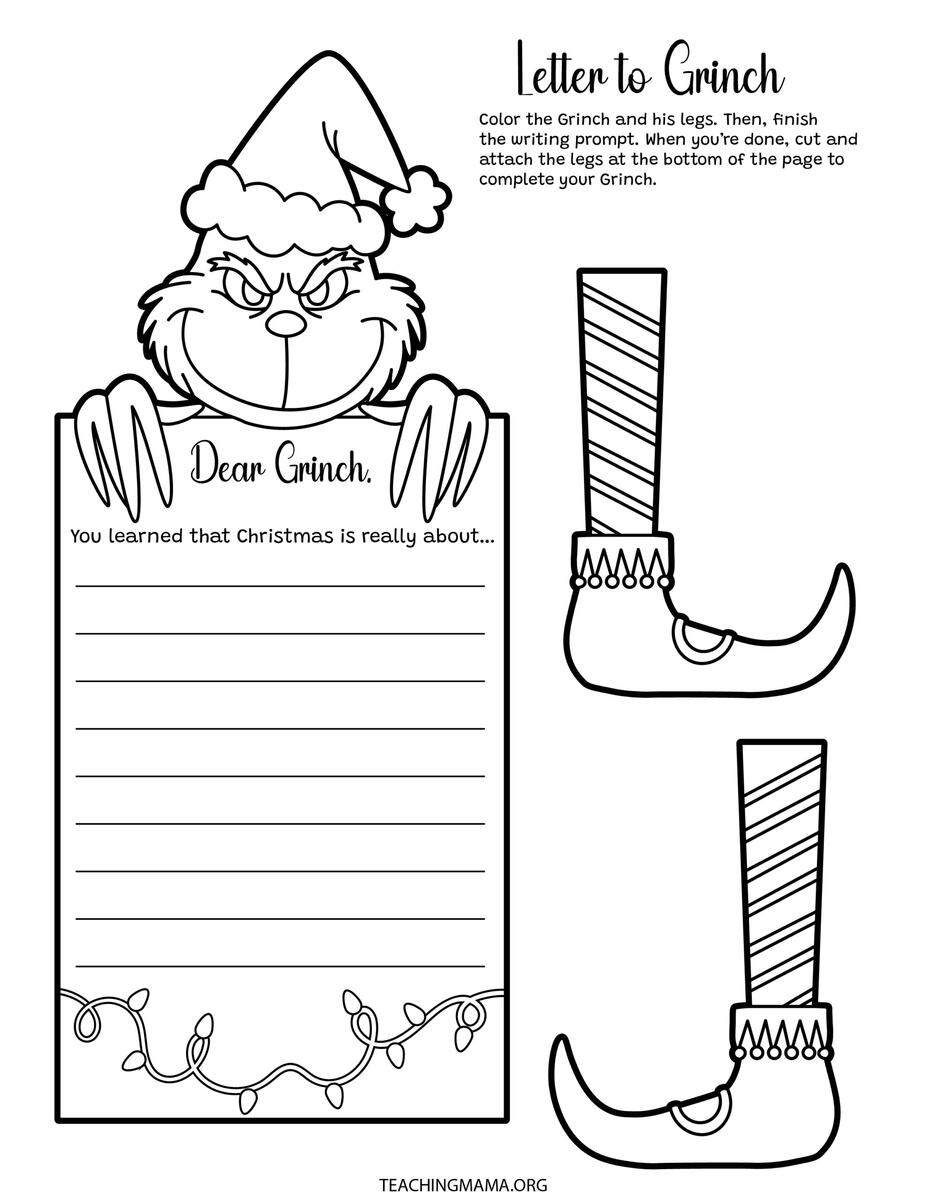 Grinch Writing Activity Teaching Mama Grinch Writing Activity Teaching Mama