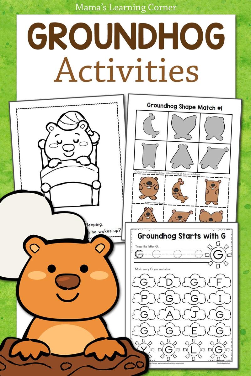 Groundhog Day Worksheets For Preschool And Kindergarten Mamas Learning Corner