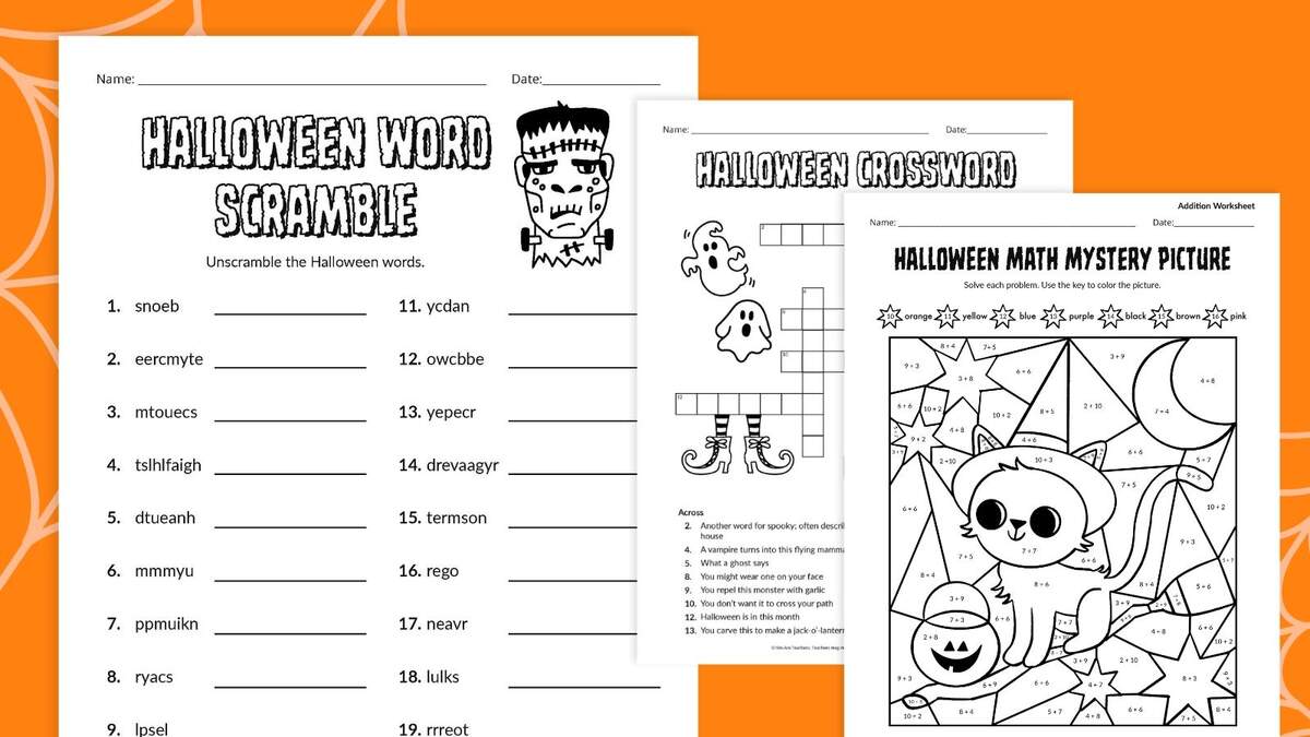 Halloween Worksheets Get Our Free Bundle Free Halloween Math Worksheets