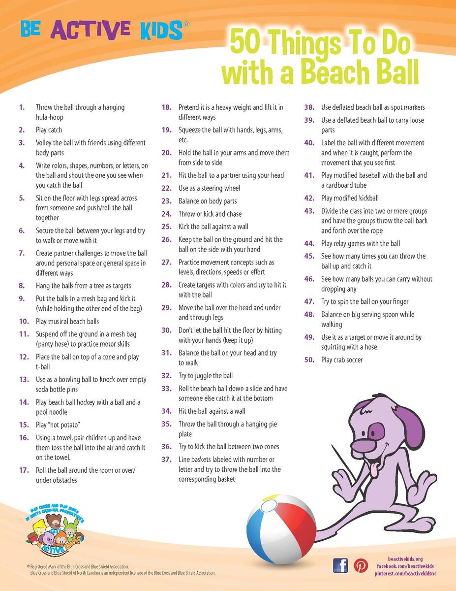 Handouts BeActiveKids Handouts BeActiveKids