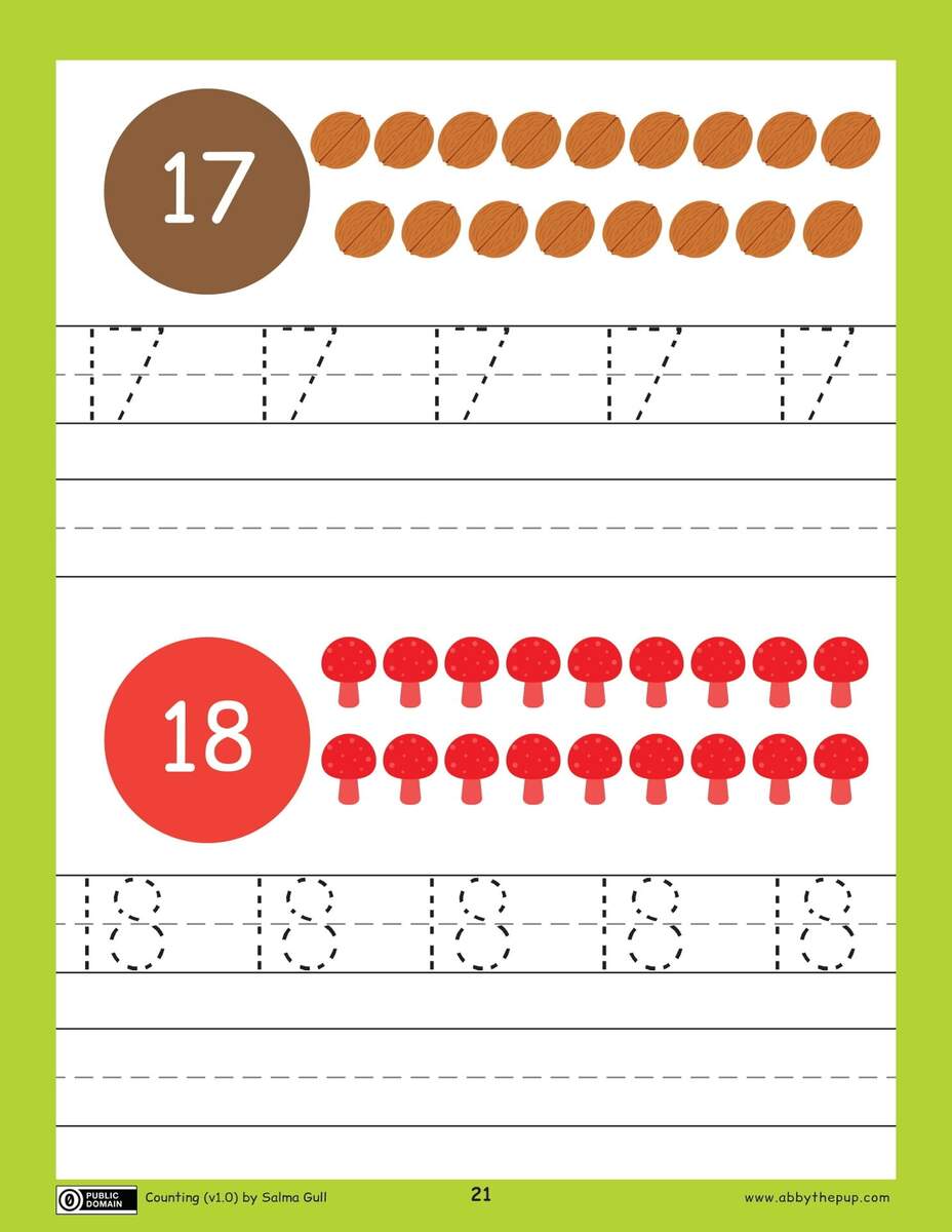 Handwriting Worksheet Of Numbers 17 18 Free Printable Worksheets Handwriting Worksheet Of Numbers 17 18 Free Printable Worksheets