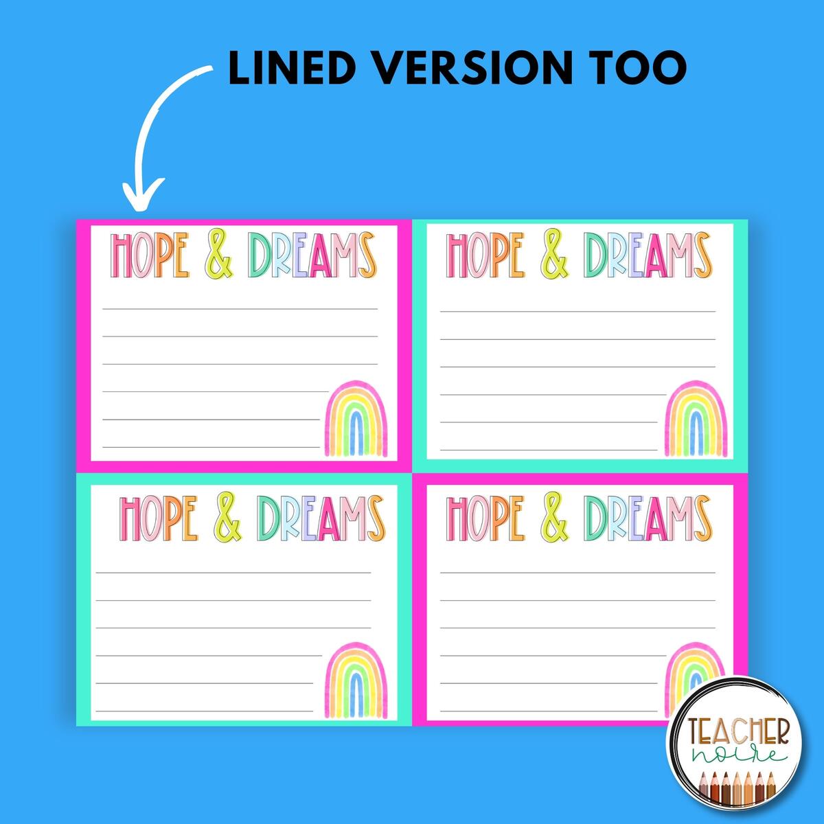 Hopes And Dreams Notes For Students Message To A Students From Parents Etsy