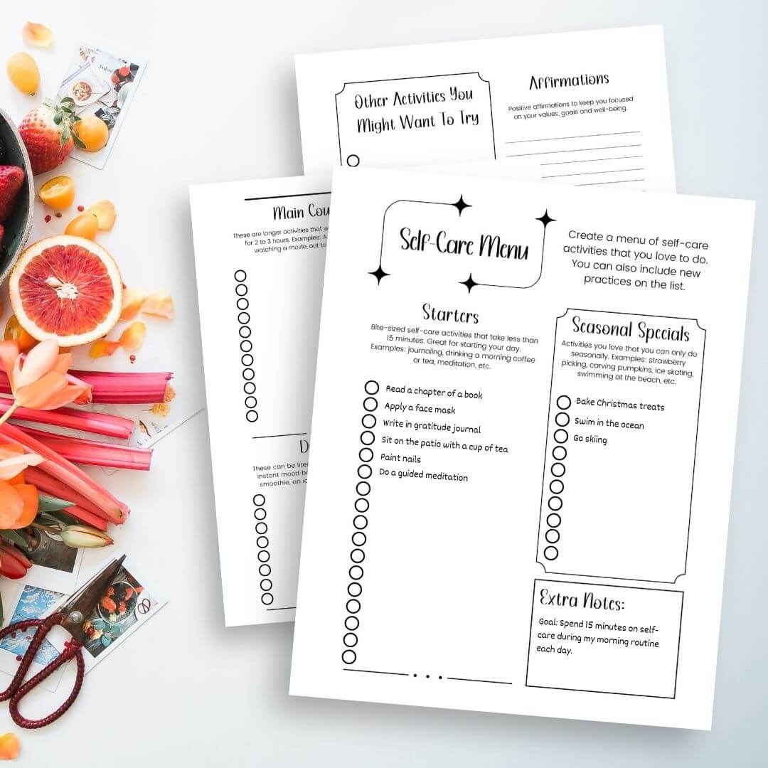 How To Create A Self Care Menu Free Printable Template How To Create A Self Care Menu Free Printable Template