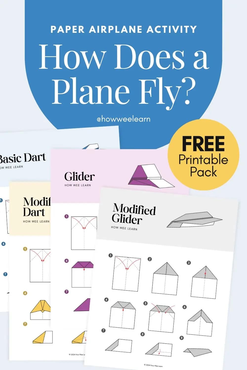 How We Fly Paper Airplane Printable Pack Free Homeschool Deals Airplane For Kids Fun With Mama