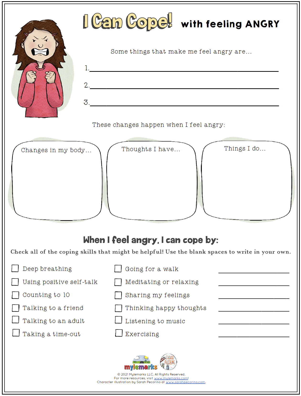 Anger Management Worksheets For Teens