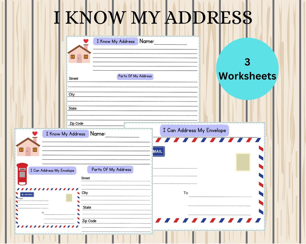 I Know My Address Free Worksheet SKOOLGO