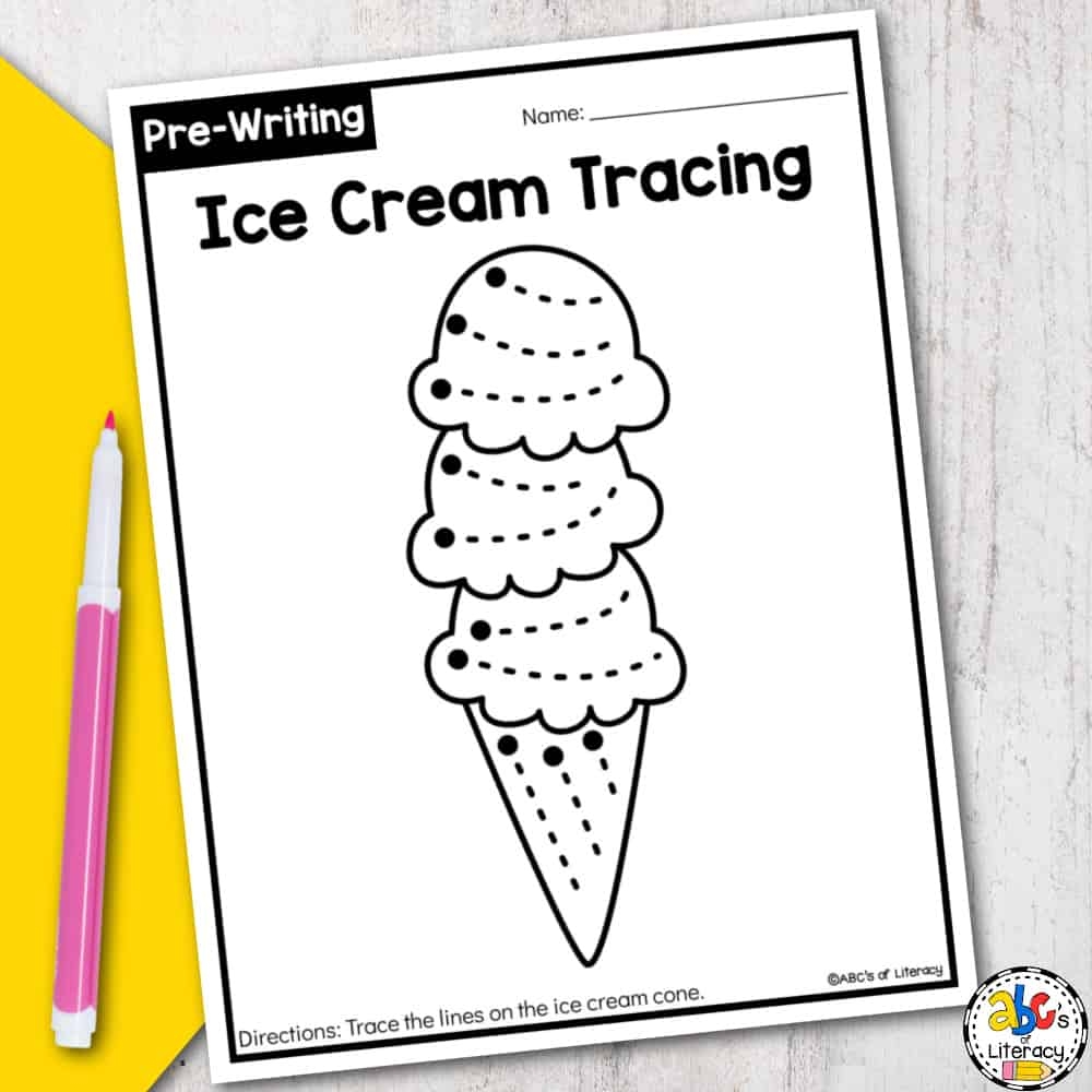 Color By Number Worksheets For Preschool Ice Cream Mamas Learning Corner