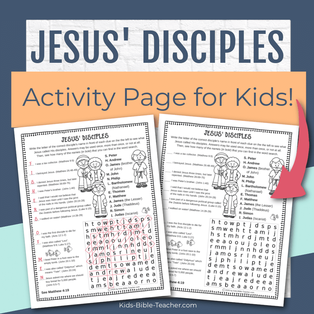 Jesus Disciples Activity Page Fun Bible Worksheet For Kids Kids Bible Teacher Bible Crossword Puzzle Beeloo Printable Crafts And Activities For Kids