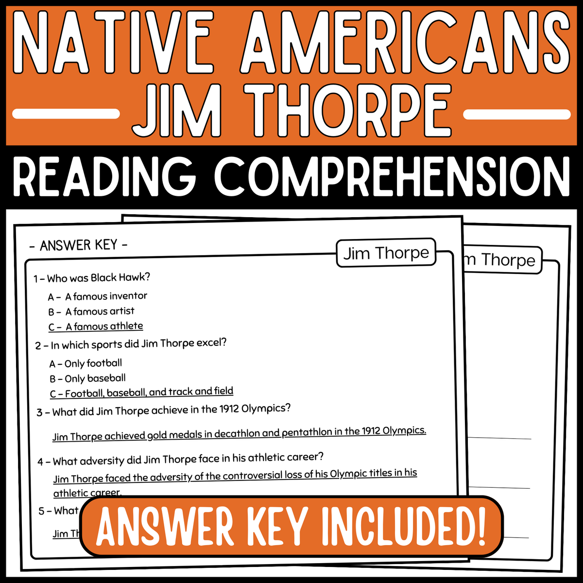 Famous Figures Native Americans Reading Comprehension Passages Bundle Made By Teachers
