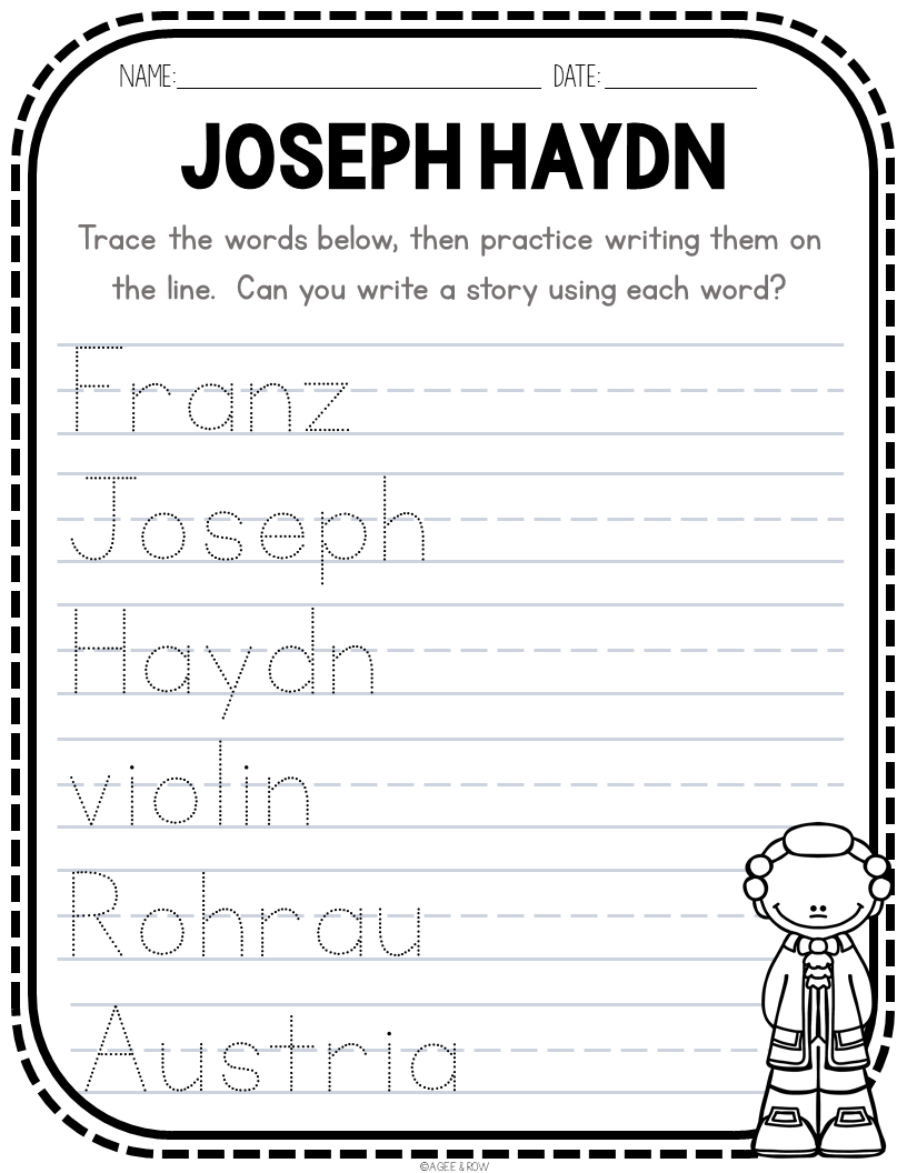 Joseph Haydn Classical Music SEL Listening Activities Packet For March Made By Teachers Joseph Haydn Classical Music SEL Listening Activities Packet For March Made By Teachers
