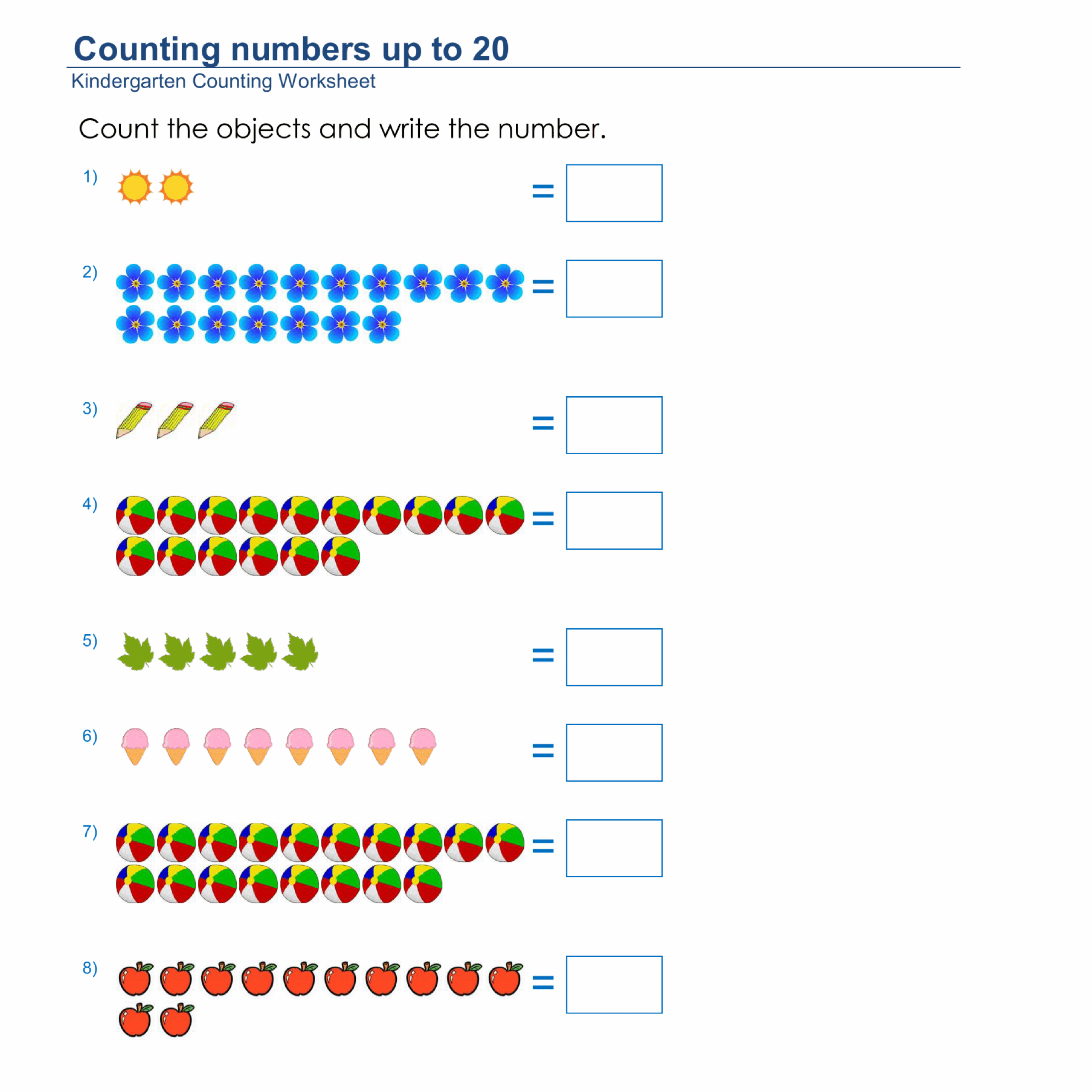 Kindergarten Counting Worksheets Counting To 20 And Beyond Made By Teachers Kindergarten Counting Worksheets Counting To 20 And Beyond Made By Teachers