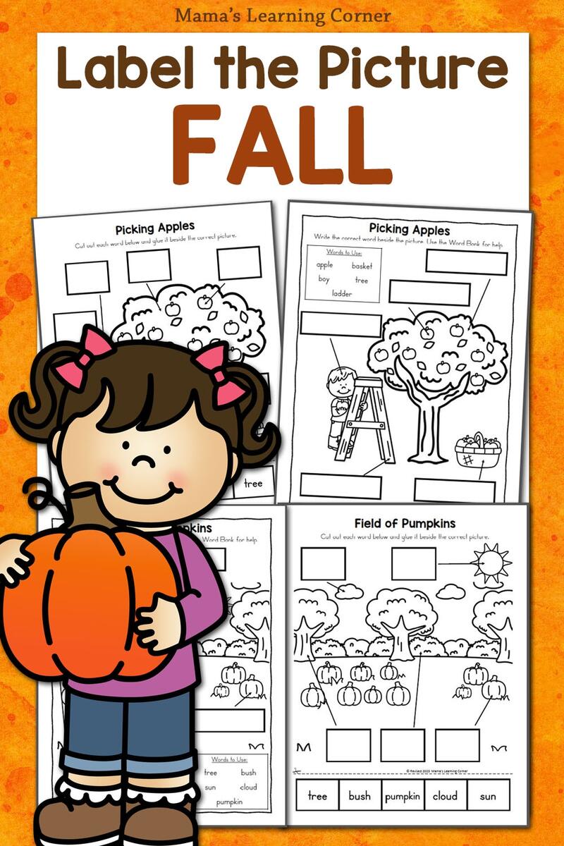 Label The Picture Worksheets For Fall Mamas Learning Corner Kids Can Label A Plant S Stem Roots Leaves And Flower In This Free Worksheet By Completing An Easy Cut And Paste Activity You Can Download And Print It Right Now Https T Co Xmy9jzmtv1