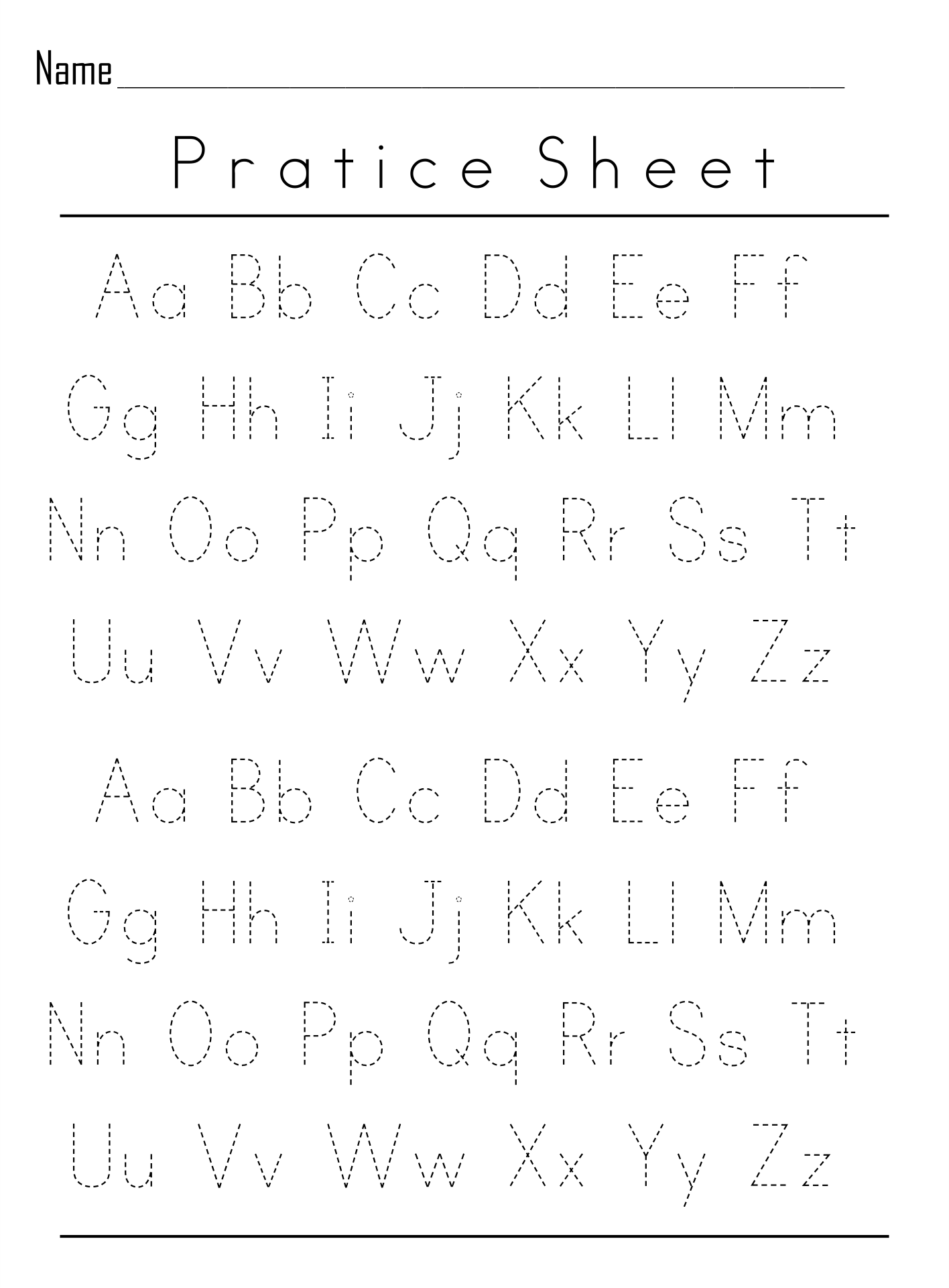 Free Printable Blank Writing Practice Worksheet