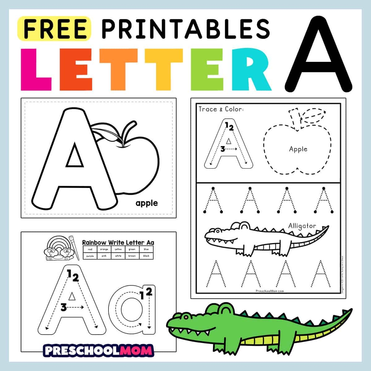 Letter A Preschool Printables Preschool Mom Alphabet A Apple Black And White Stock Photos Images Alamy