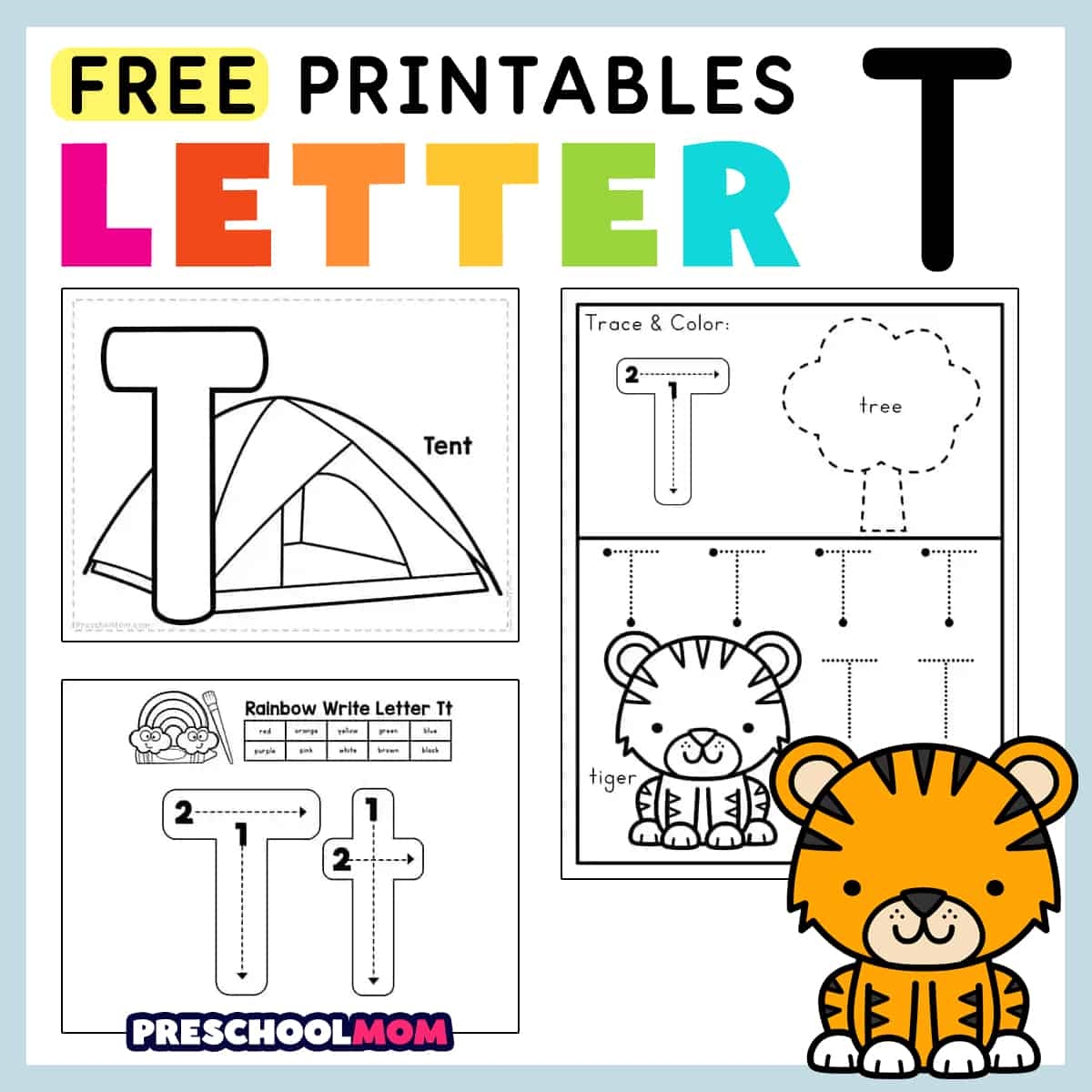 Letter T Preschool Printables Preschool Mom Free Alphabet Do A Dot Printables Worksheets Letter T Mermaid Themed Sly Spoon