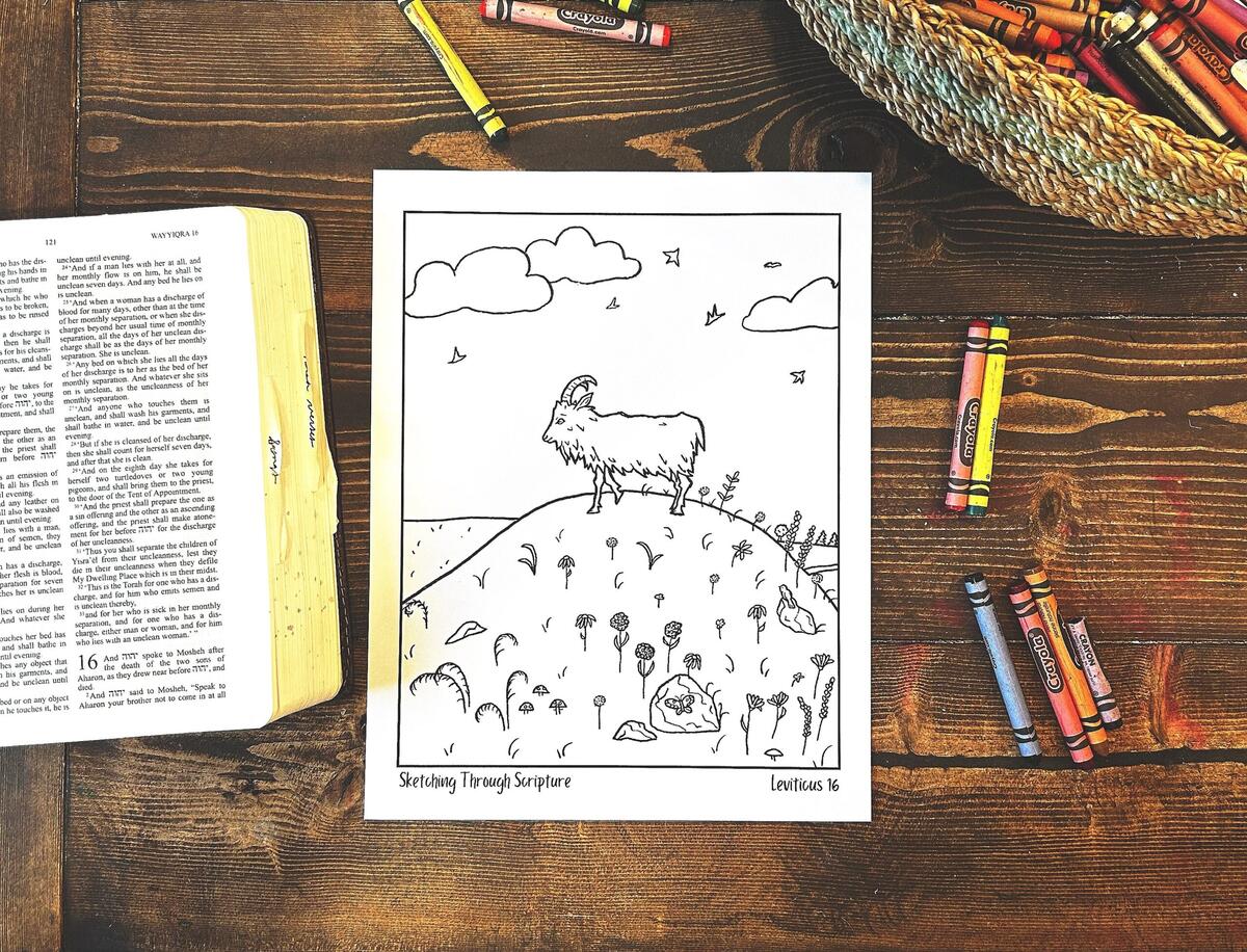 Leviticus 16 Day Of Atonement Goat Story Bible Coloring Page PDF For Bible Lesson Bible Activity Feast Day Kids Appointed Time Worksheet Etsy Australia PRINTABLE Meat Goat External Anatomy Level 1 Etsy