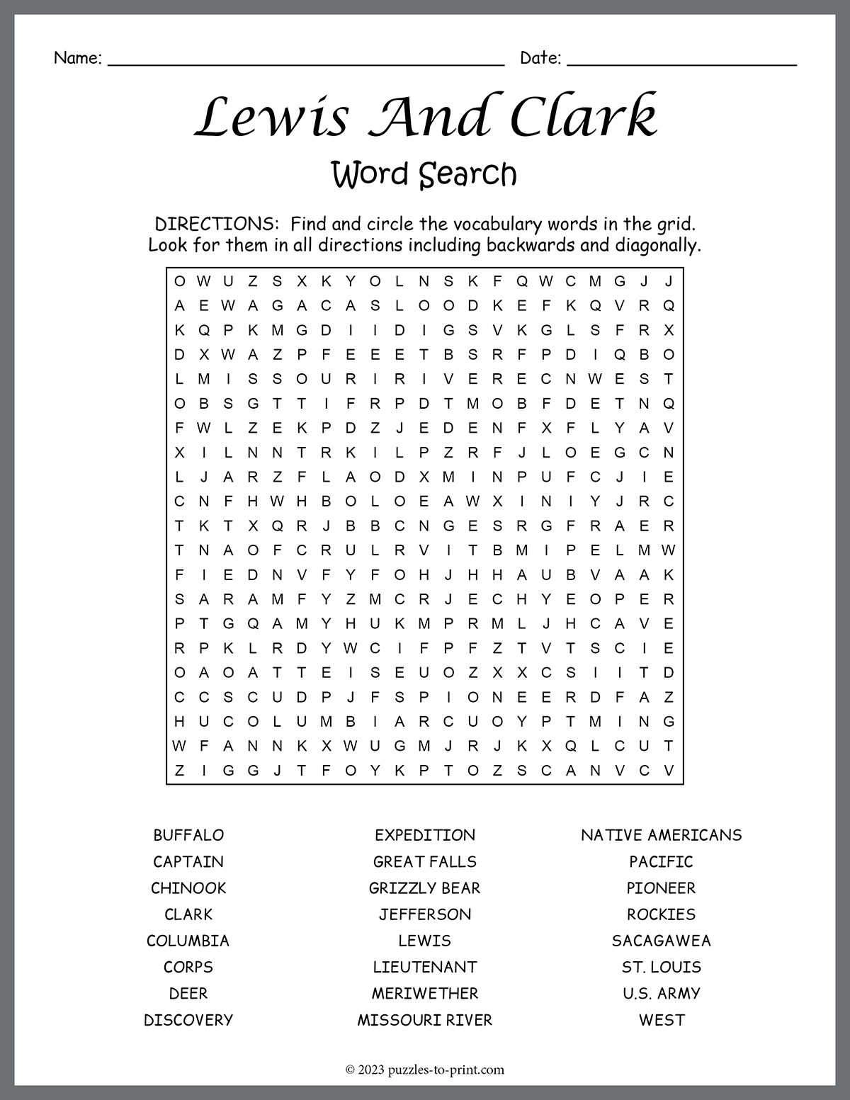 Lewis And Clark Expedition Intro Activity And Lesson Plan PDF Literacy In Focus