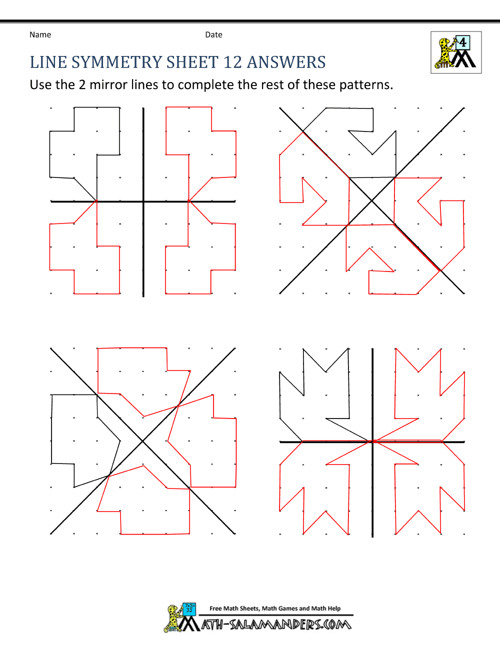 14 Lines Of Symmetry Worksheets Free PDF At Worksheeto