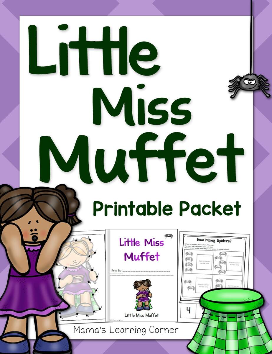 Little Miss Muffet Nursery Rhyme Packet Mamas Learning Corner Little Miss Muffet Nursery Rhyme Packet Mamas Learning Corner