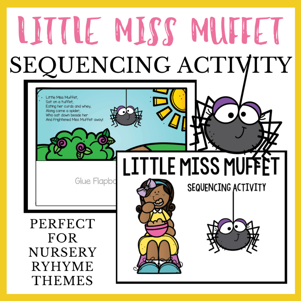 Little Miss Muffet Sequencing Homeschool Preschool Shop Little Miss Muffet Nursery Rhyme Packet Mamas Learning Corner