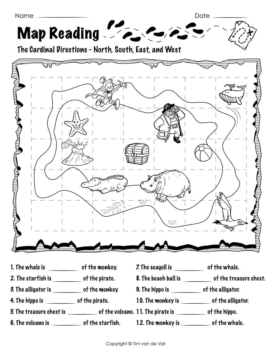 Map Reading Worksheet 02 Tim S Printables Map Reading Worksheet 02 Tim S Printables
