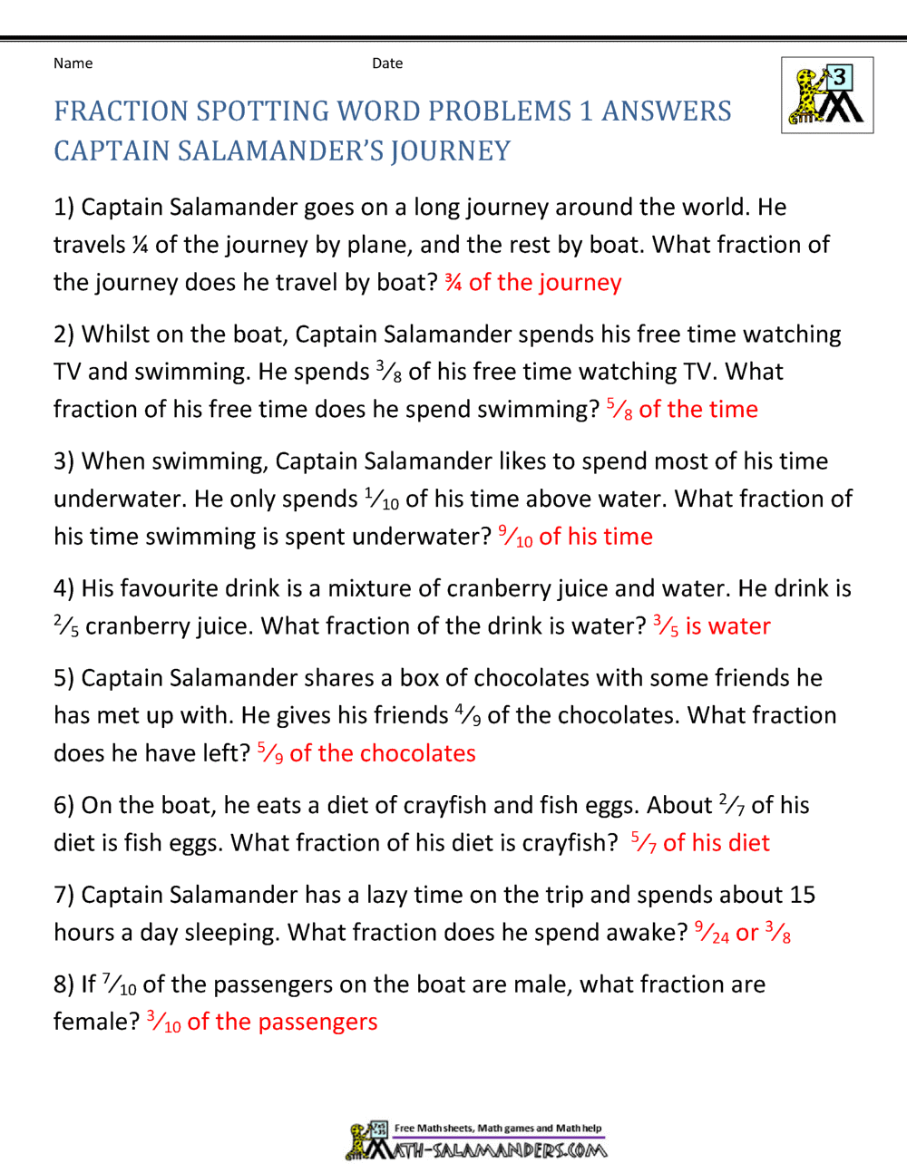 Math Word Problems For Kids