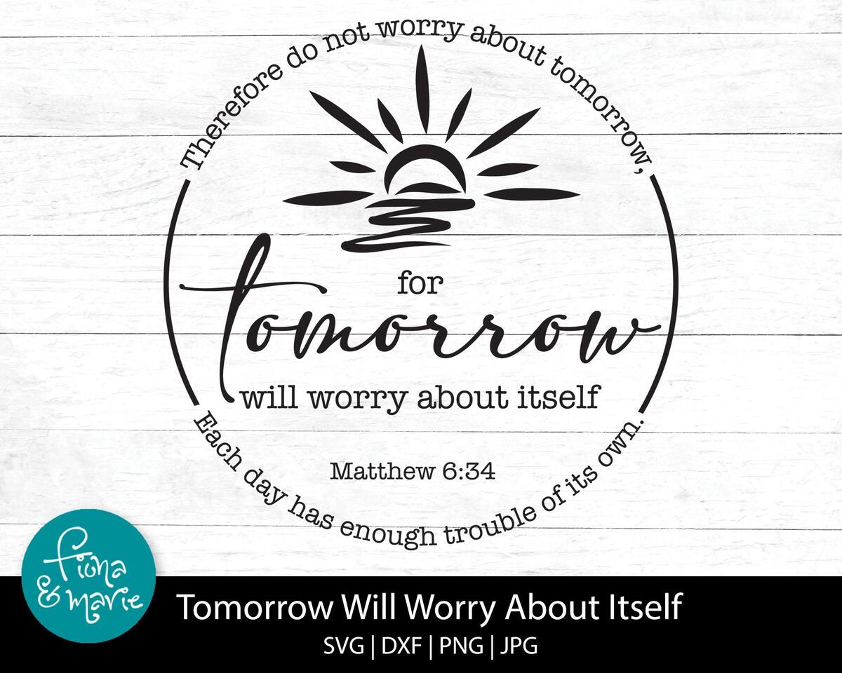 Matthew 6 34 Craft Etsy