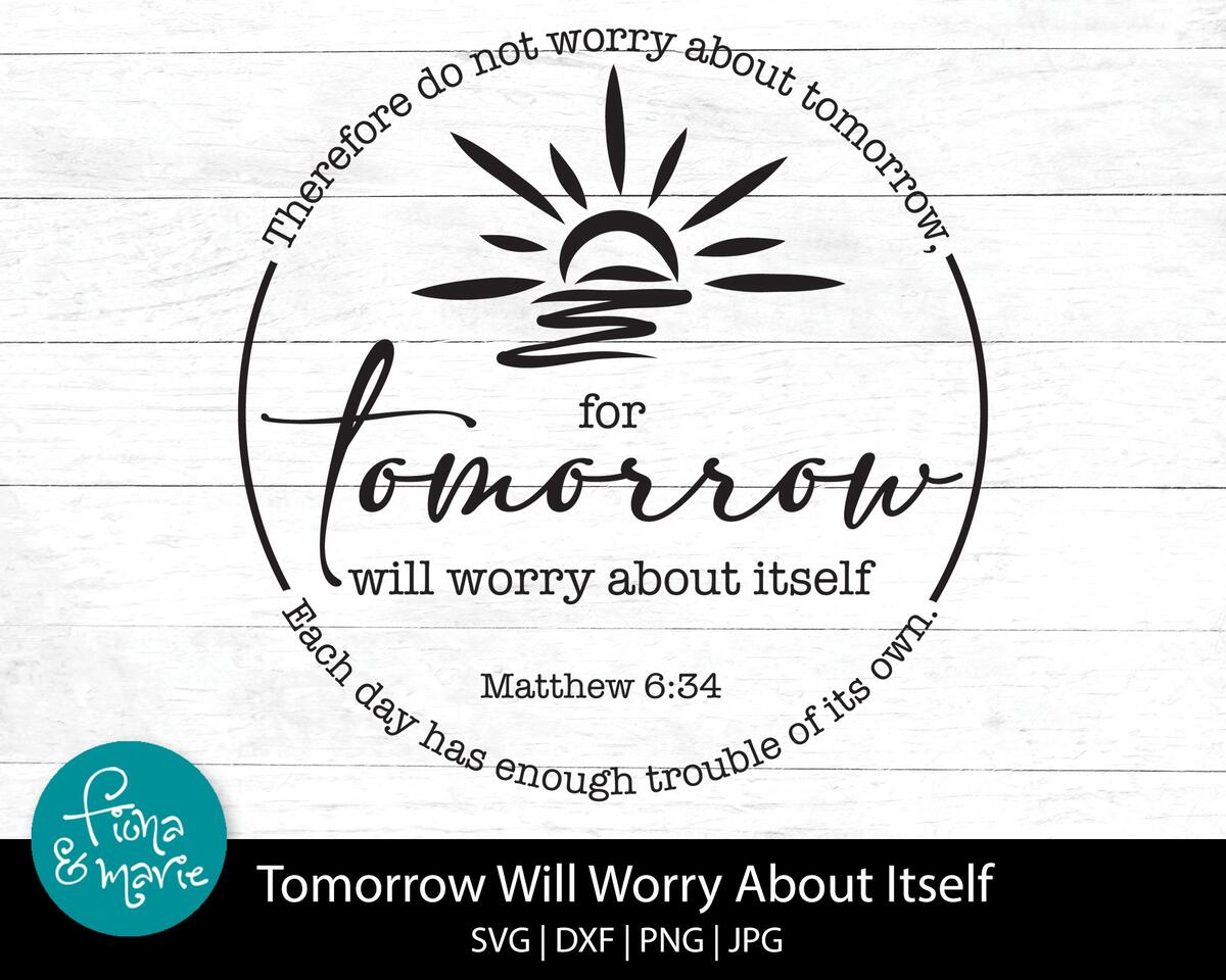 Matthew 6 34 Craft Etsy