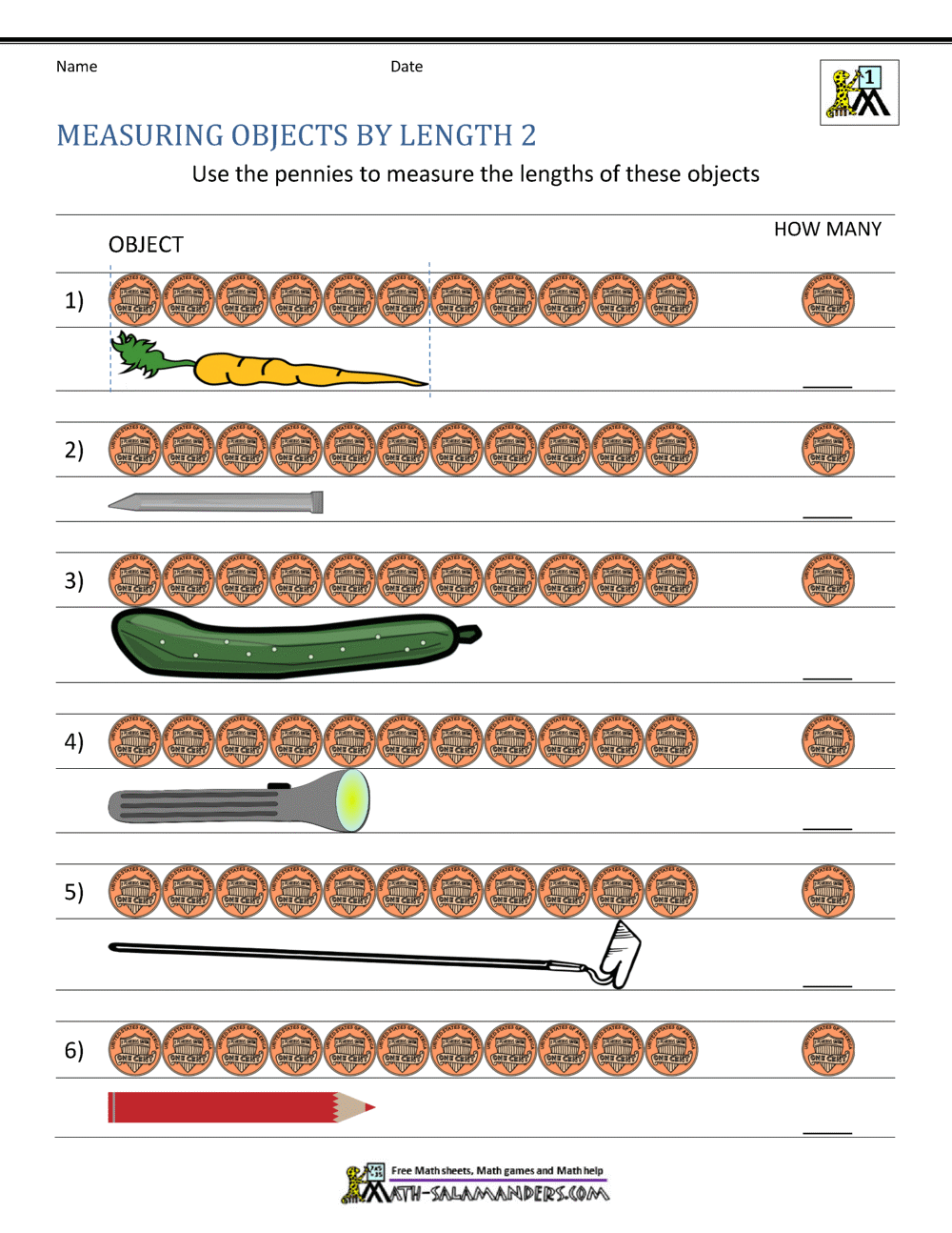 Measurement Worksheets For First Grade