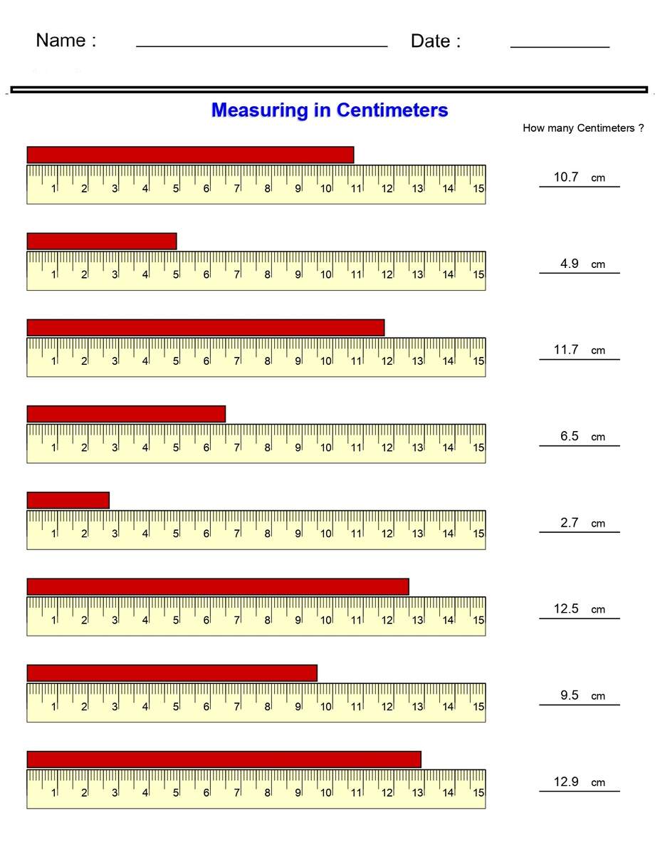 FREE Printable Measurement Kindergarten Worksheets