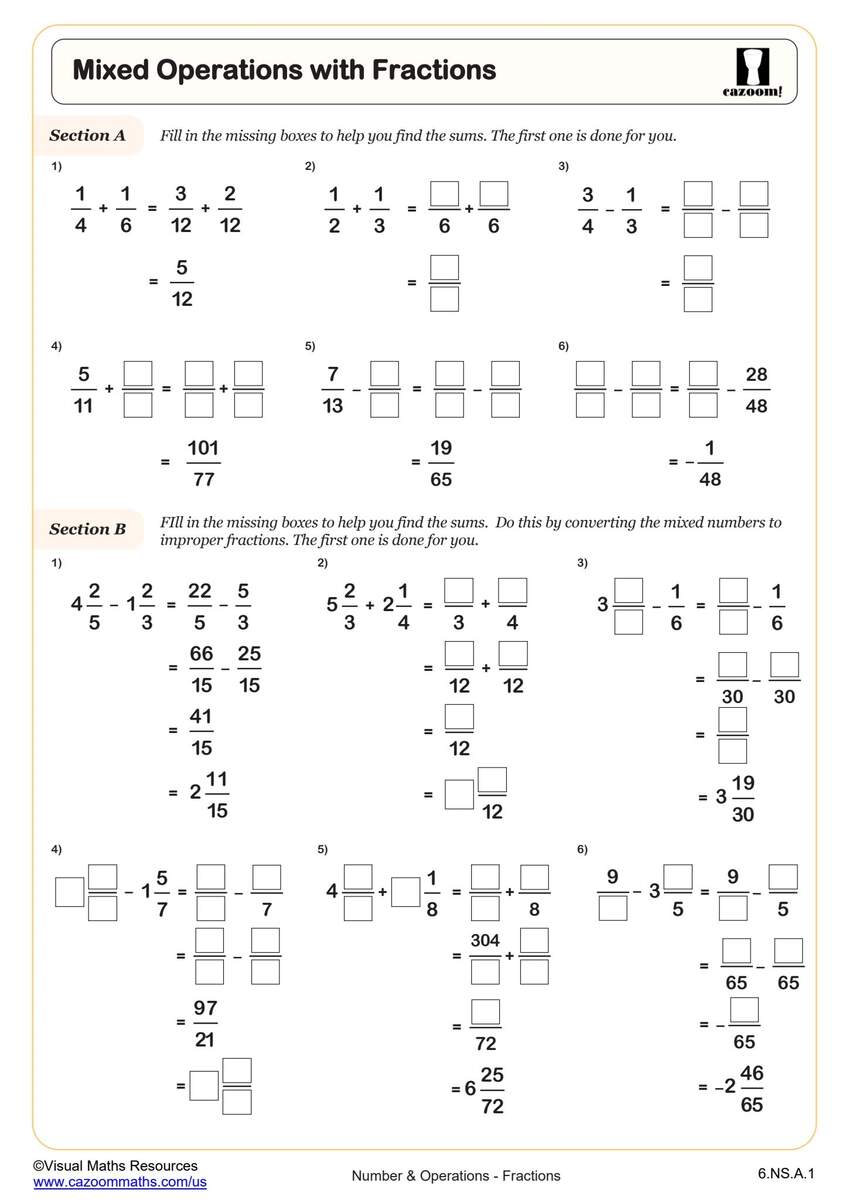 Middle School Fractions Worksheets PDF Printable Worksheets Cazoom Math Middle School Fractions Worksheets PDF Printable Worksheets Cazoom Math